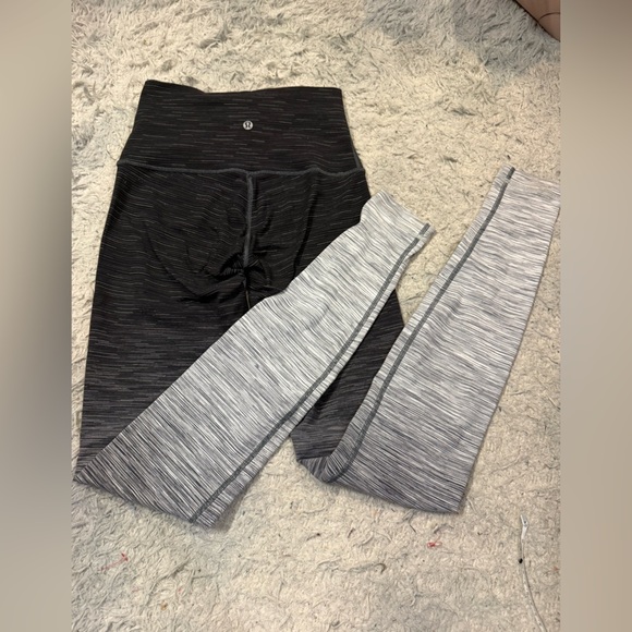 Lululemon wunder under black white ombré size 6 31” length - Picture 1 of 7